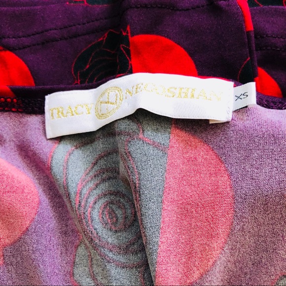 Boutique-Tracy Negoshian Rachel dress rose/geo - Picture 3 of 6